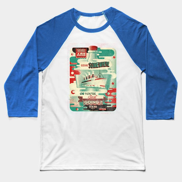 On The Road Baseball T-Shirt by CaliDoso